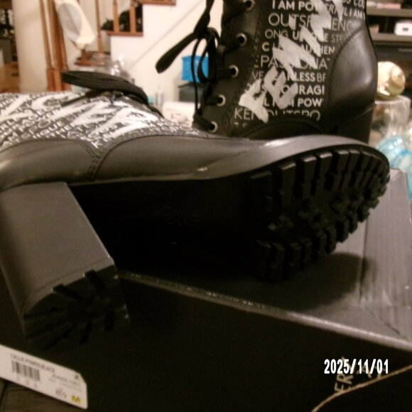 NEW PERSONALIZED Naturalizer Womens Callie Power Lace Up Ankle Boots Black 8.5 M - Picture 5 of 7